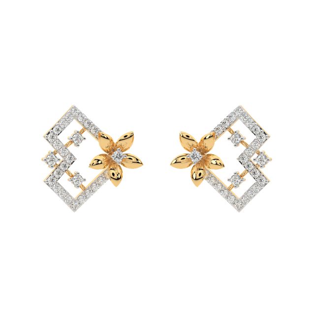 Lucas Round Diamond Stud Earrings